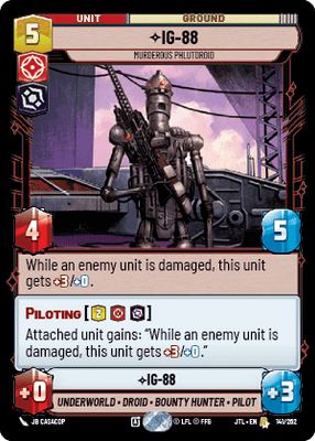 IG-88 - Murderous Phlutdroid (JTL) Rare Fantasy Flight Games Standard Non-Foil
