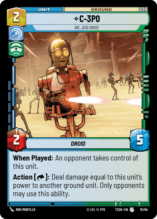 C-3P0 - Die, Jedi Dogs! (TS26) Uncommon Fantasy Flight Games Standard Non-Foil