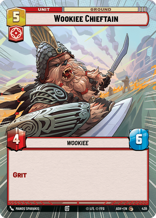 Wookiee Chieftain (ASH) Common Star Wars Unlimited Fantasy Flight Games Hyperspace Non-Foil