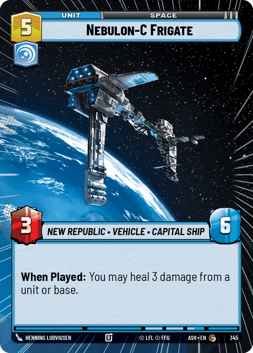 Nebulon-C Frigate (ASH) Common Star Wars Unlimited Fantasy Flight Games Hyperspace Non-Foil