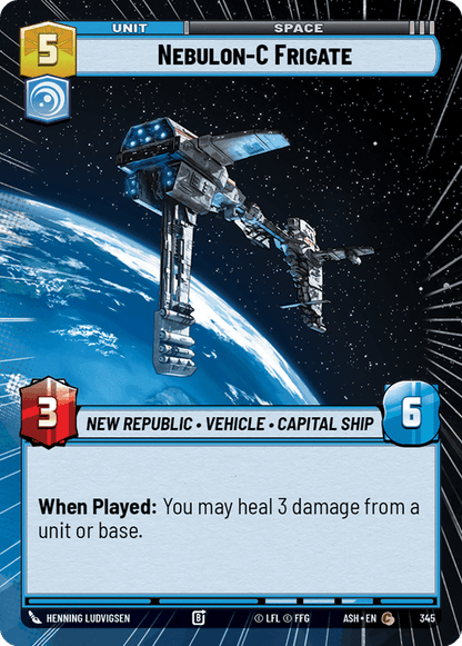 Nebulon-C Frigate (ASH) Common Star Wars Unlimited Fantasy Flight Games Hyperspace Non-Foil