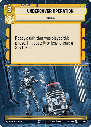 Undercover Operation (SEC) Uncommon Fantasy Flight Games Hyperspace Non-Foil