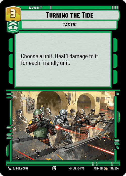 Turning the Tide (ASH) Common Star Wars Unlimited Fantasy Flight Games Standard Non-Foil