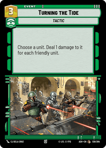 Turning the Tide (ASH) Common Star Wars Unlimited Fantasy Flight Games Standard Non-Foil