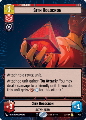 Sith Holocron (LOF) Rare Fantasy Flight Games Hyperspace Non-Foil