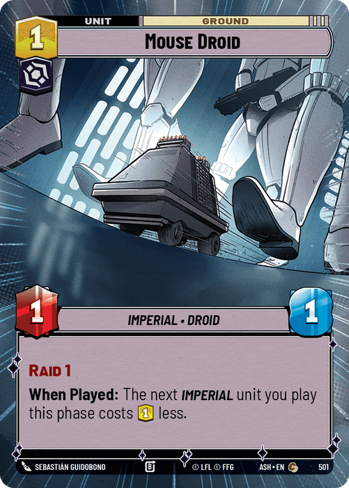 Mouse Droid (ASH) Common Star Wars Unlimited Fantasy Flight Games Hyperspace Non-Foil