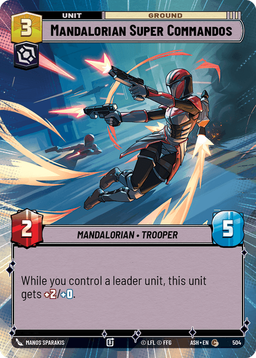 Mandalorian Super Commandos (ASH) Common Star Wars Unlimited Fantasy Flight Games Hyperspace Non-Foil
