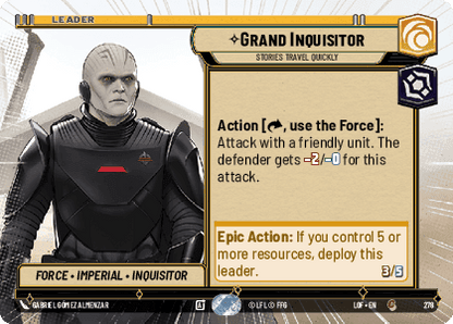 Grand Inquisitor - Stories Travel Quickly (LOF) Common Fantasy Flight Games Hyperspace Non-Foil