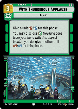 With Thunderous Applause (SEC) Common Fantasy Flight Games Standard Non-Foil