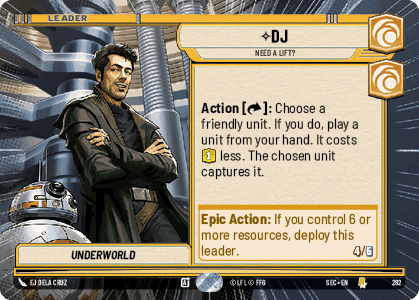 DJ - Need a Lift? (SEC) Rare Fantasy Flight Games Hyperspace Non-Foil