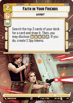 Faith in Your Friends (SEC) Uncommon Fantasy Flight Games Hyperspace Non-Foil