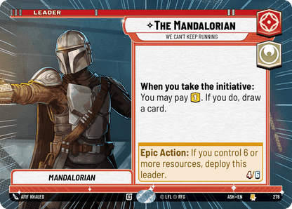 The Mandalorian - We Can't Keep Running (ASH) Rare Star Wars Unlimited Fantasy Flight Games Hyperspace Non-Foil