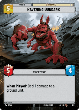 Ravening Gundark (LOF) Common Fantasy Flight Games Hyperspace Non-Foil