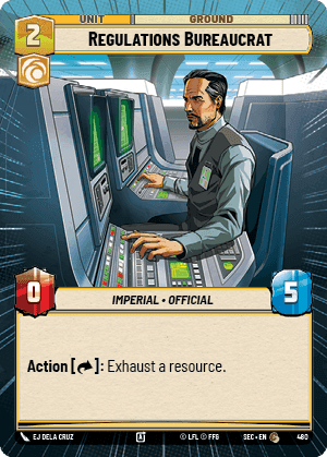 Regulations Bureaucrat (SEC) Common Fantasy Flight Games Hyperspace Non-Foil