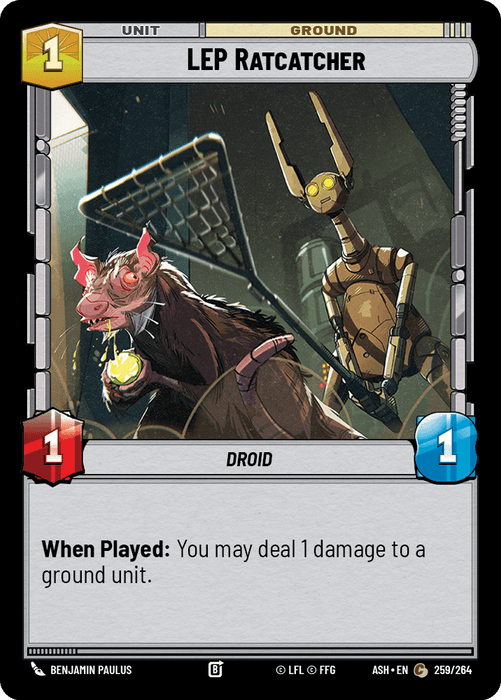 LEP Ratcatcher (ASH) Common Star Wars Unlimited Fantasy Flight Games Standard Non-Foil