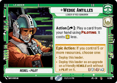 Wedge Antilles - Leader of Red Squadron (JTL) Common Fantasy Flight Games Standard Non-Foil