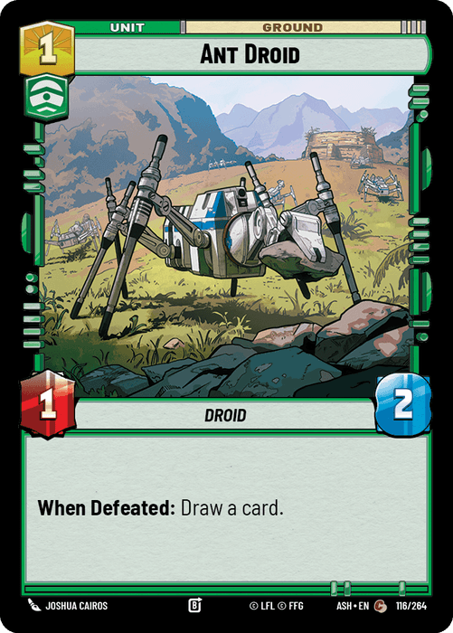 Ant Droid (ASH) Common Star Wars Unlimited Fantasy Flight Games Standard Non-Foil