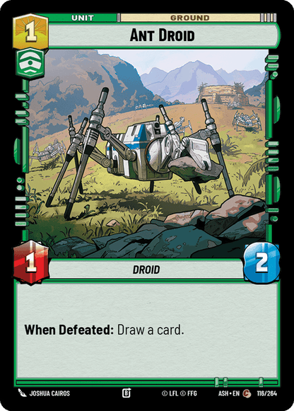 Ant Droid (ASH) Common Star Wars Unlimited Fantasy Flight Games Standard Non-Foil