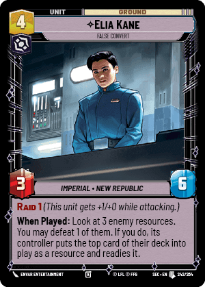 Elia Kane - False Convert (SEC) Uncommon Fantasy Flight Games