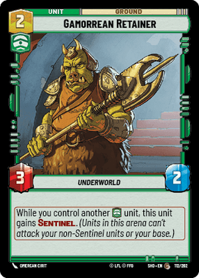 Gamorrean Retainer (SHD) Common Star Wars Unlimited Fantasy Flight Games Standard Non-Foil 