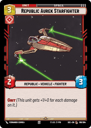 Republic Aurek Starfighter (SEC) Common Fantasy Flight Games