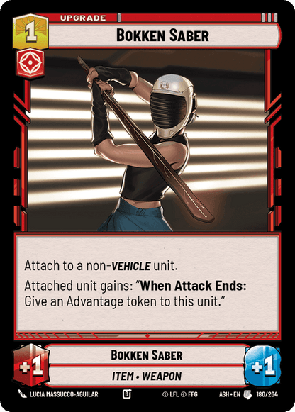 Bokken Saber (ASH) Uncommon Star Wars Unlimited Fantasy Flight Games Standard Non-Foil
