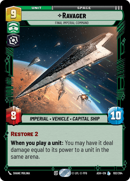 Ravager - Final Imperial Command (ASH) Legendary Star Wars Unlimited Fantasy Flight Games Standard Non-Foil
