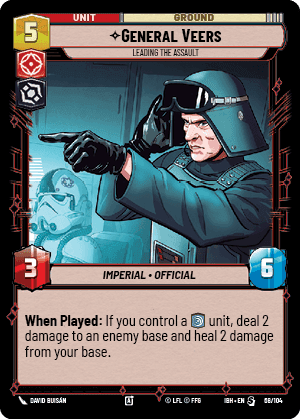 General Veers - Leading the Assault (IBH) Special Fantasy Flight Games Standard Non-Foil