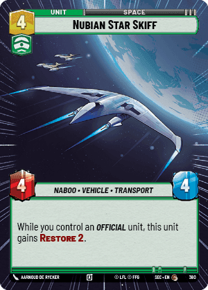 Nubian Star Skiff (SEC) Common Fantasy Flight Games
