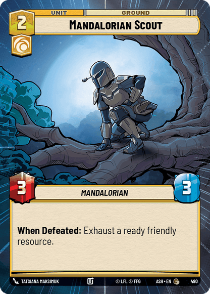 Mandalorian Scout (ASH) Common Star Wars Unlimited Fantasy Flight Games Hyperspace Non-Foil