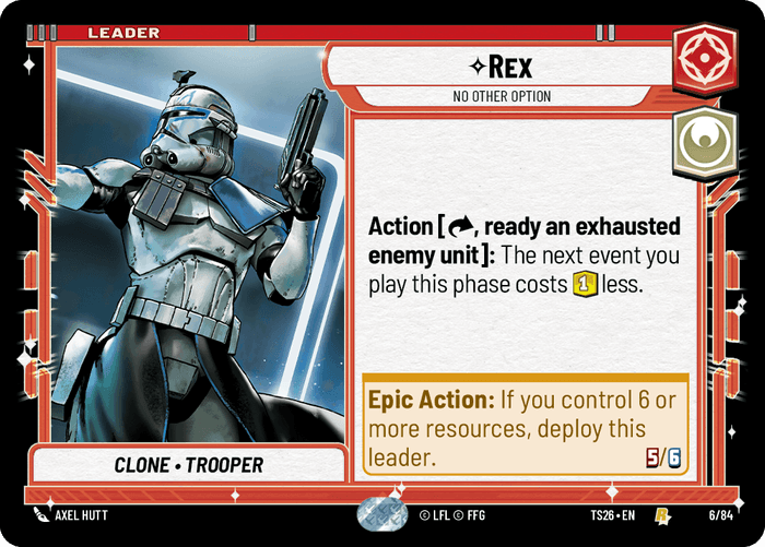 Rex - No Other Option (TS26) Rare Fantasy Flight Games Standard Non-Foil