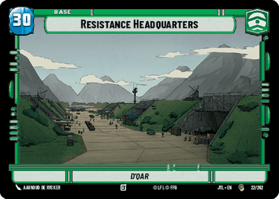 Resistance Headquarters - D'Qar (JTL) Common Fantasy Flight Games Standard Non-Foil