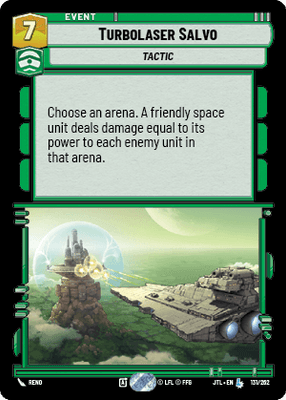 Turbolaser Salvo (JTL) Legendary Fantasy Flight Games Standard Non-Foil