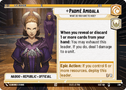 Padmé Amidala - What Do You Have to Hide? (SEC) Starter Fantasy Flight Games Hyperspace Non-Foil