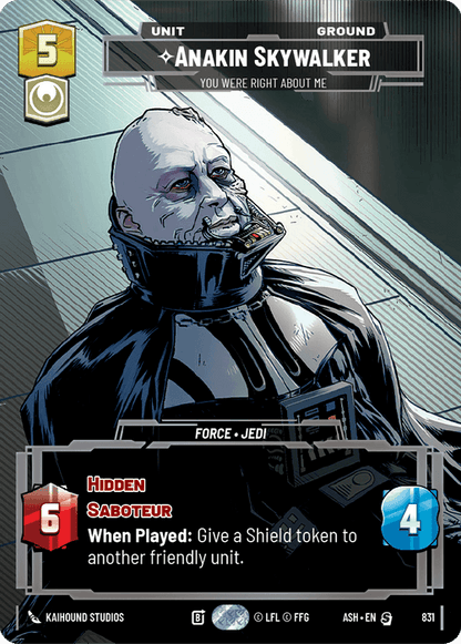 Anakin Skywalker - You Were Right About Me (ASH) Starter Star Wars Unlimited Fantasy Flight Games Prestige Non-Foil