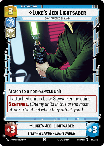 Luke's Jedi Lightsaber - Constructed by Hand (ASH) Starter Star Wars Unlimited Fantasy Flight Games Standard Non-Foil