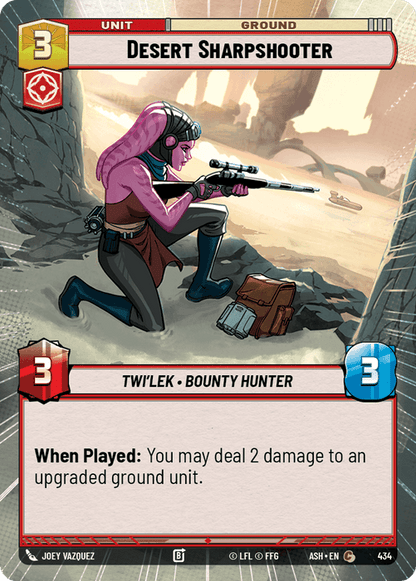 Desert Sharpshooter (ASH) Common Star Wars Unlimited Fantasy Flight Games Hyperspace Non-Foil