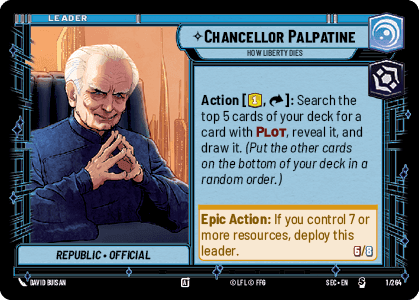 Chancellor Palpatine - How Liberty Dies (SEC) Starter Fantasy Flight Games Standard Non-Foil