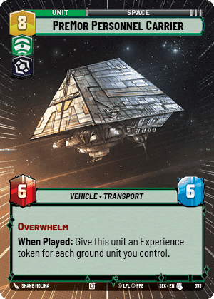 PreMor Personnel Carrier (SEC) Uncommon Fantasy Flight Games