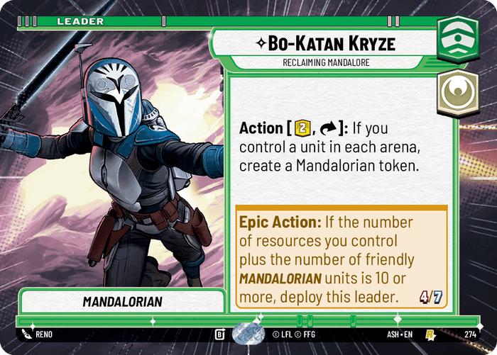 Bo-Katan Kryze - Reclaiming Mandalore (ASH) Rare Star Wars Unlimited Fantasy Flight Games Hyperspace Non-Foil