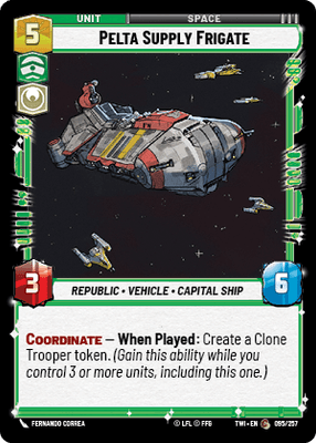 Pelta Supply Frigate (TWI) Common Star Wars Unlimited Fantasy Flight Games Standard Non-Foil 