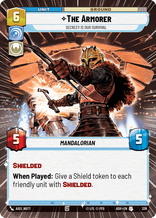 The Armorer - Secrecy is Our Survival (ASH) Uncommon Star Wars Unlimited Fantasy Flight Games Hyperspace Non-Foil