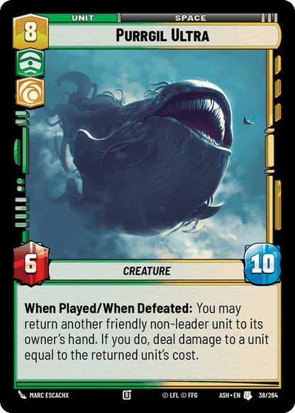 Purrgil Ultra (ASH) Uncommon Star Wars Unlimited Fantasy Flight Games Standard Non-Foil