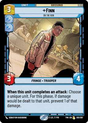 Finn - On the Run (TWI) Rare Star Wars Unlimited Fantasy Flight Games Standard Non-Foil 