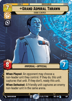 Grand Admiral Thrawn - Grand Schemer (SEC) Legendary Fantasy Flight Games Hyperspace Non-Foil
