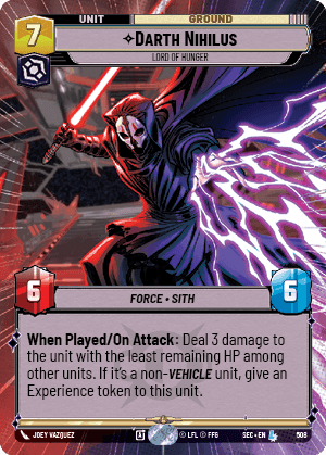 Darth Nihilus - Lord of Hunger (SEC) Legendary Fantasy Flight Games Hyperspace Non-Foil