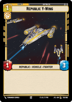 Republic Y-Wing (JTL) Common Fantasy Flight Games Standard Non-Foil