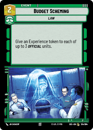 Budget Scheming (SEC) Common Fantasy Flight Games