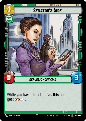 Senator's Aide (SEC) Common Fantasy Flight Games Standard Non-Foil
