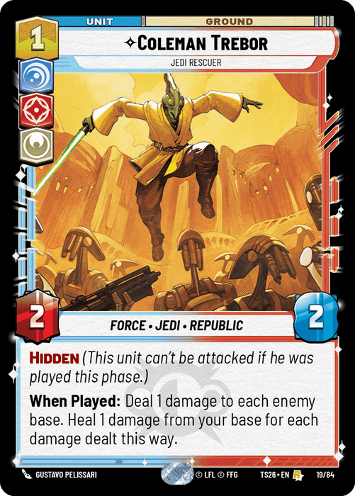 Coleman Trebor - Jedi Rescuer (TS26) Rare Fantasy Flight Games Standard Non-Foil